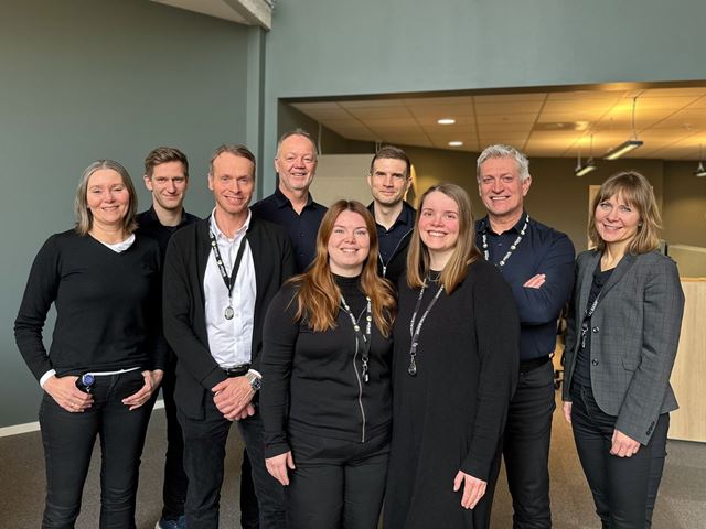 Team bilde av alle på bedriftsmarked