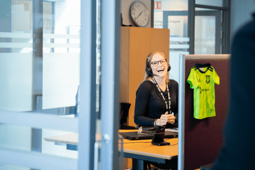 Ingrid på kundesenteret