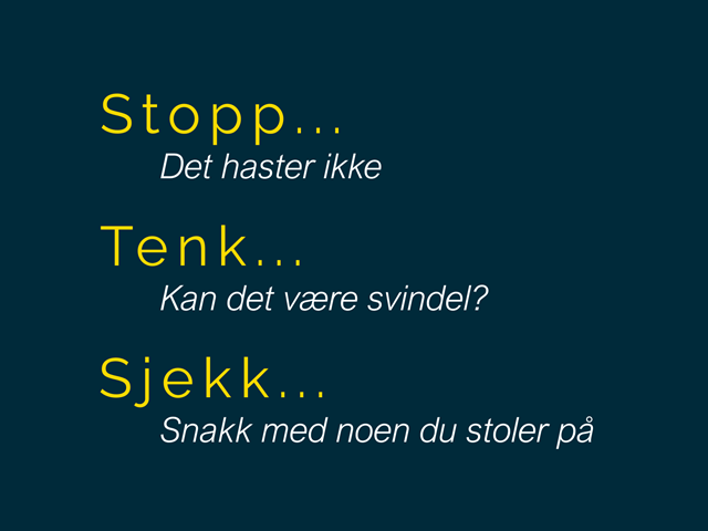 Stopp - tenk - sjekk