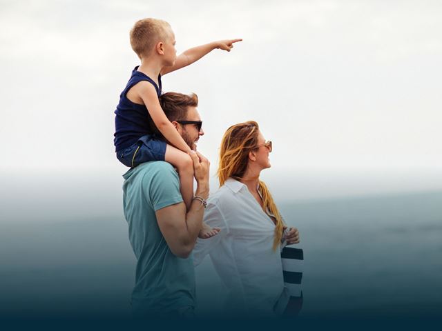 Familie på tur