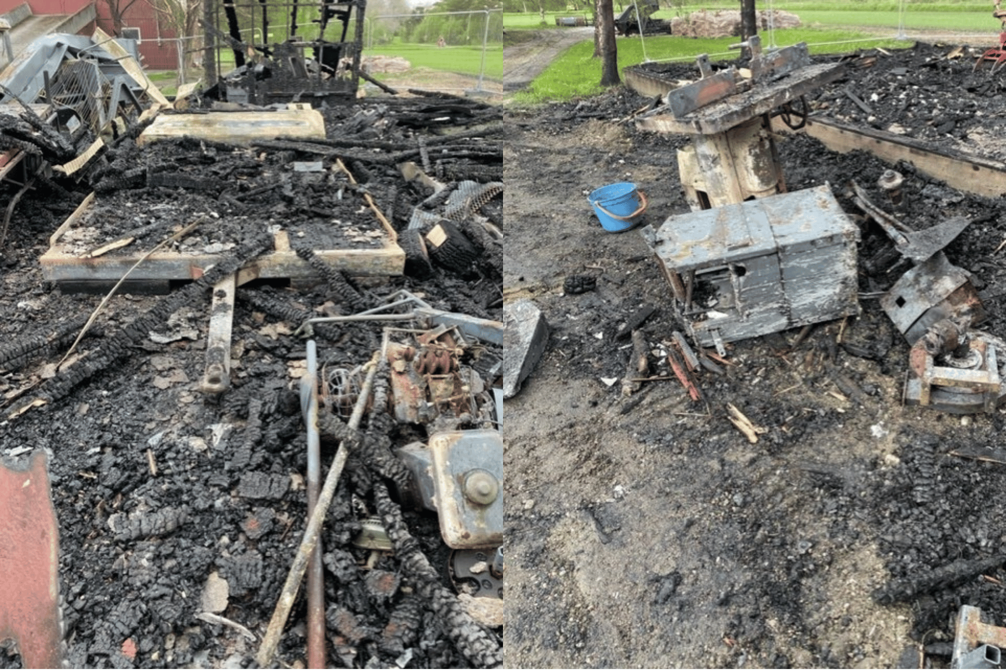 Det som er igjen etter brannen